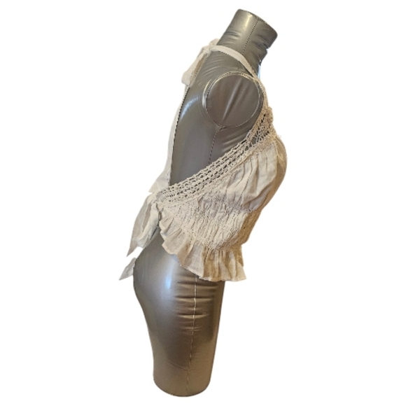 White Free People Women's Ellie Crochet Top - Picture 7 of 10